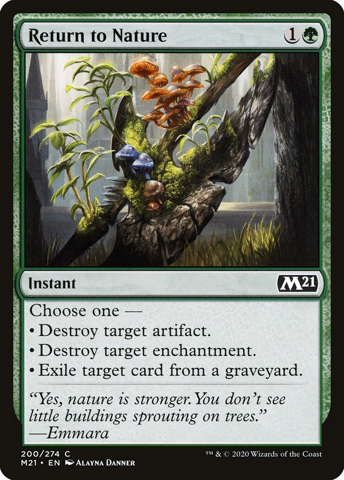 Return to Nature [Core Set 2021] MTG Single Magic: The Gathering | Red Claw Gaming