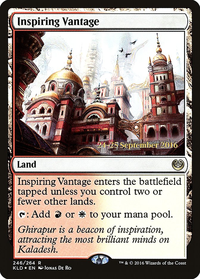 Inspiring Vantage [Kaladesh Prerelease Promos] MTG Single Magic: The Gathering | Red Claw Gaming