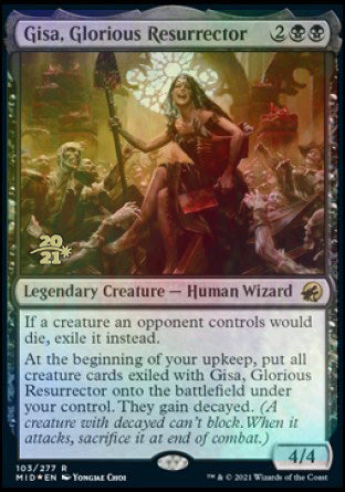 Gisa, Glorious Resurrector [Innistrad: Midnight Hunt Prerelease Promos] MTG Single Magic: The Gathering | Red Claw Gaming