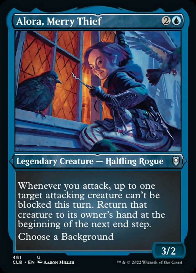 Alora, Merry Thief (Foil Etched) [Commander Legends: Battle for Baldur's Gate] MTG Single Magic: The Gathering | Red Claw Gaming