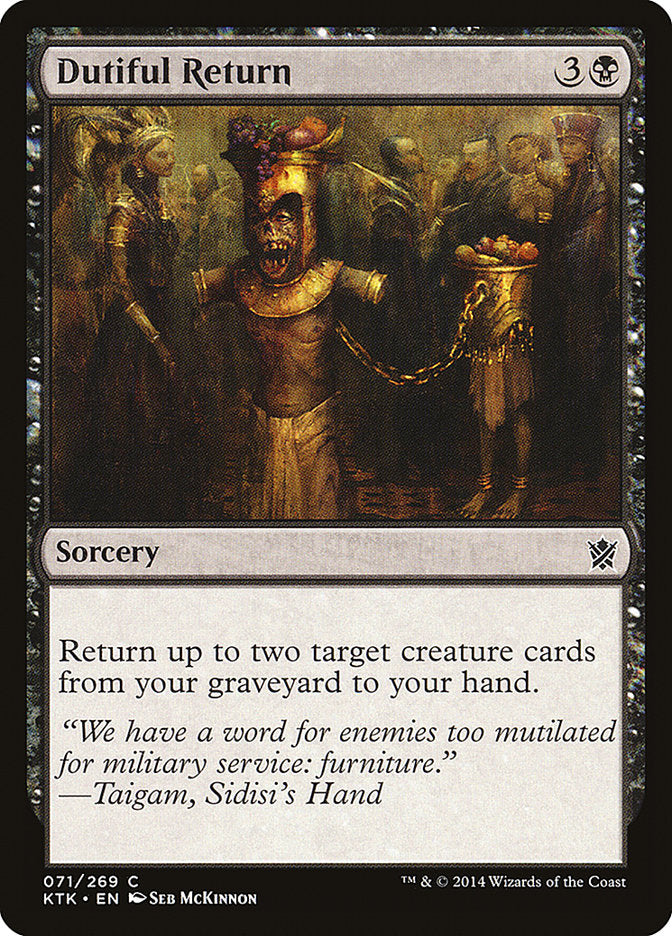 Dutiful Return [Khans of Tarkir] MTG Single Magic: The Gathering | Red Claw Gaming