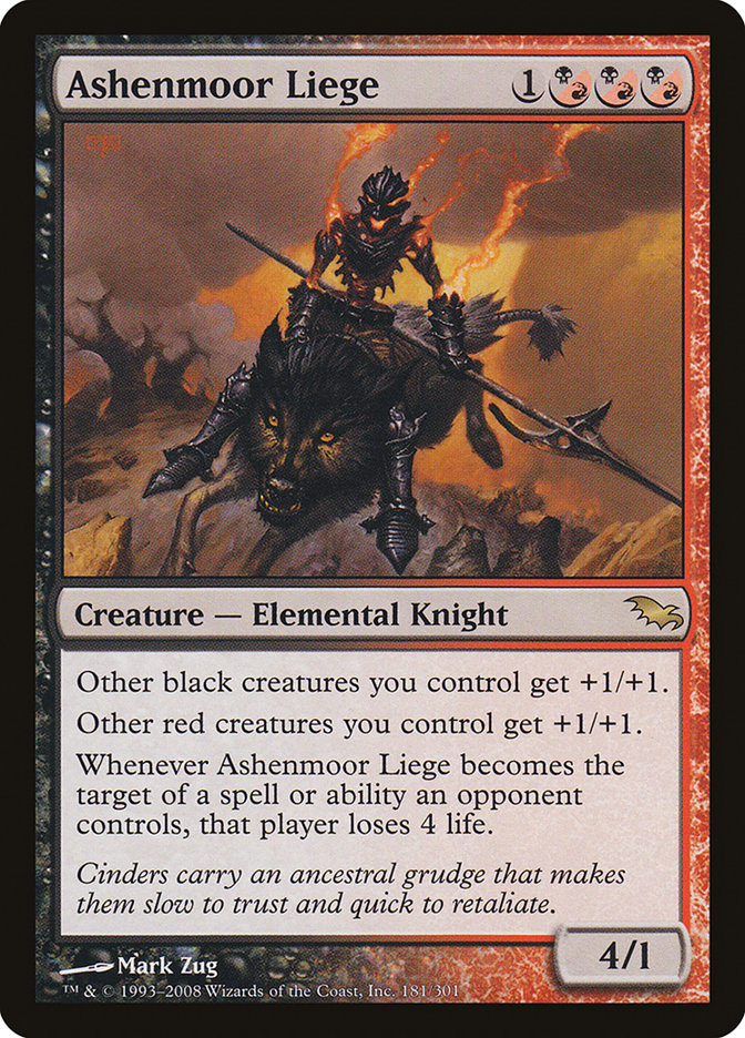 Ashenmoor Liege [Shadowmoor] MTG Single Magic: The Gathering | Red Claw Gaming