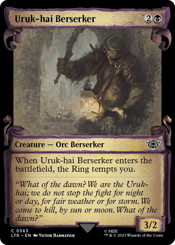 Uruk-hai Berserker [The Lord of the Rings: Tales of Middle-Earth Showcase Scrolls] MTG Single Magic: The Gathering | Red Claw Gaming