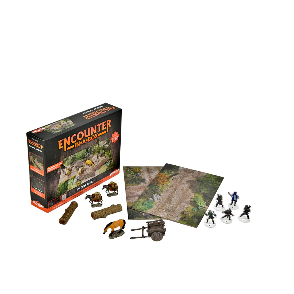 Encounter in a Box: Wagon Ambush Miniatures Wizkids Games    | Red Claw Gaming