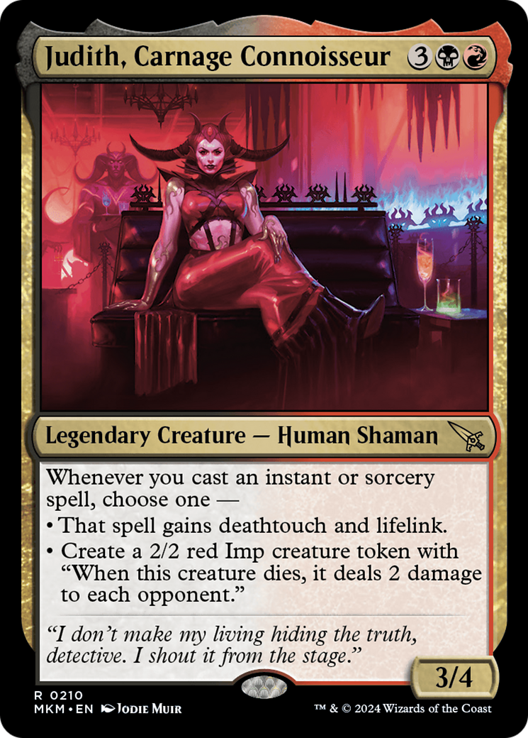 Judith, Carnage Connoisseur [Murders at Karlov Manor] MTG Single Magic: The Gathering    | Red Claw Gaming