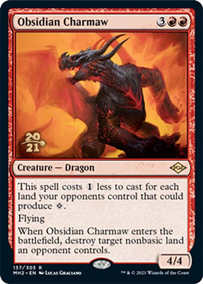 Obsidian Charmaw [Modern Horizons 2 Prerelease Promos] MTG Single Magic: The Gathering | Red Claw Gaming
