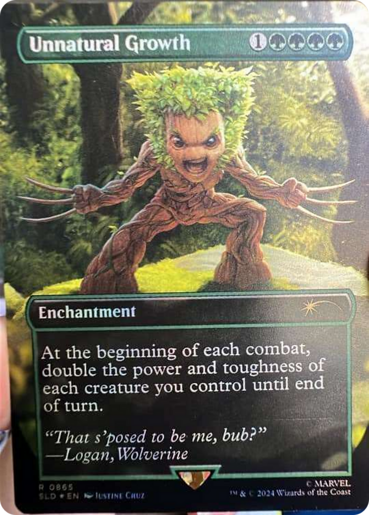 Unnatural Growth (Rainbow Foil) [Secret Lair Drop Series] MTG Single Magic: The Gathering | Red Claw Gaming