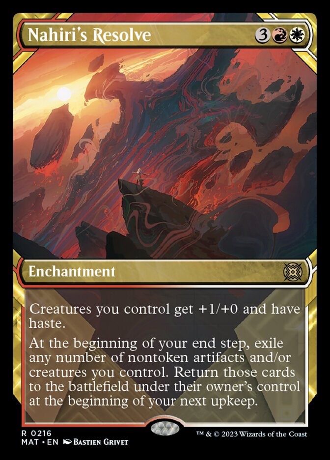 Nahiri's Resolve (Showcase Halo Foil) [March of the Machine: The Aftermath] MTG Single Magic: The Gathering | Red Claw Gaming
