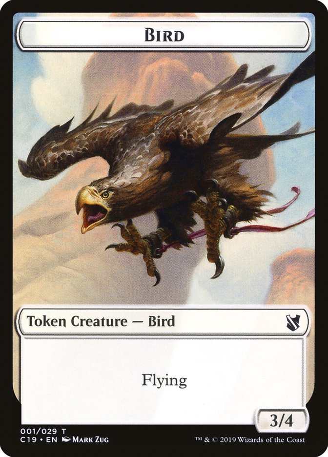 Bird Token (001/029) [Commander 2019 Tokens] MTG Single Magic: The Gathering | Red Claw Gaming