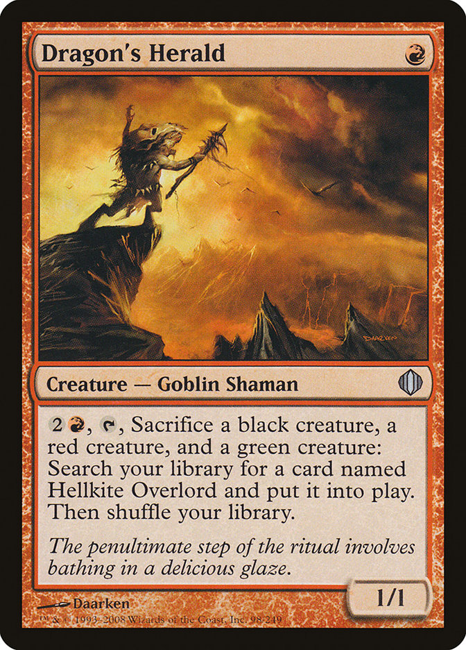 Dragon's Herald [Shards of Alara] MTG Single Magic: The Gathering | Red Claw Gaming