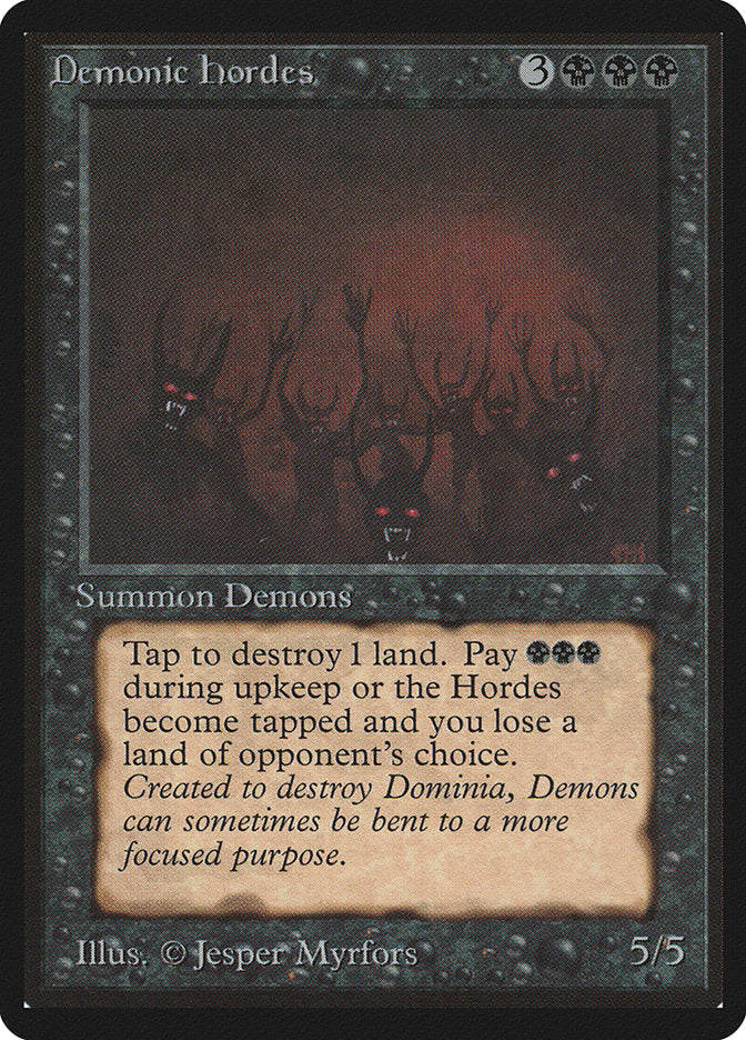 Demonic Hordes [Beta Edition] MTG Single Magic: The Gathering | Red Claw Gaming