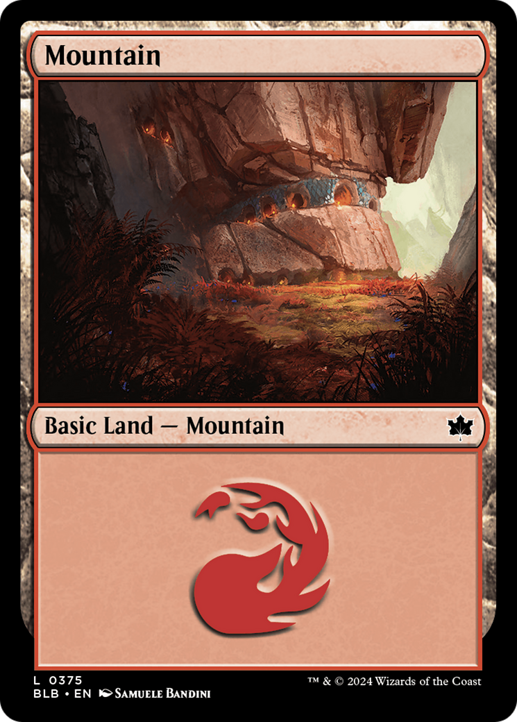 Mountain (0375) [Bloomburrow] MTG Single Magic: The Gathering | Red Claw Gaming