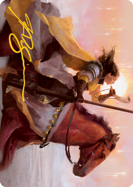 Sunrise Cavalier Art Card (Gold-Stamped Signature) [Innistrad: Midnight Hunt Art Series] MTG Single Magic: The Gathering | Red Claw Gaming