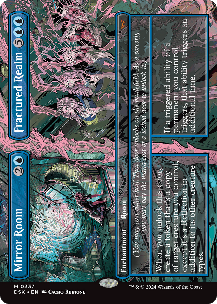 Mirror Room // Fractured Realm (Borderless) [Duskmourn: House of Horror] MTG Single Magic: The Gathering | Red Claw Gaming
