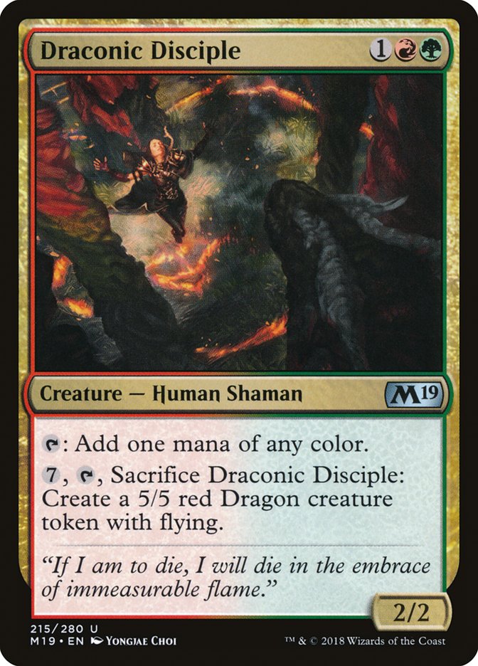 Draconic Disciple [Core Set 2019] MTG Single Magic: The Gathering | Red Claw Gaming