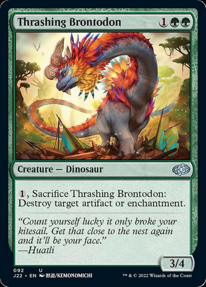 Thrashing Brontodon [Jumpstart 2022] MTG Single Magic: The Gathering | Red Claw Gaming