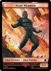 Alien Warrior // Food (0027) Double-Sided Token [Doctor Who Tokens] MTG Single Magic: The Gathering | Red Claw Gaming