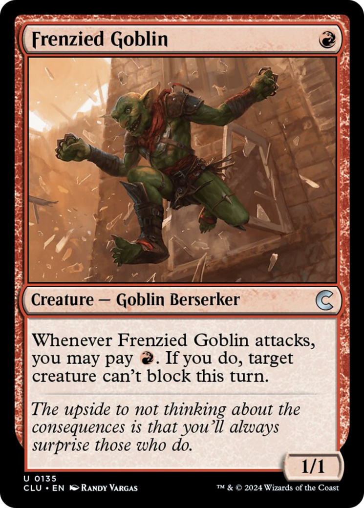 Frenzied Goblin [Ravnica: Clue Edition] MTG Single Magic: The Gathering | Red Claw Gaming