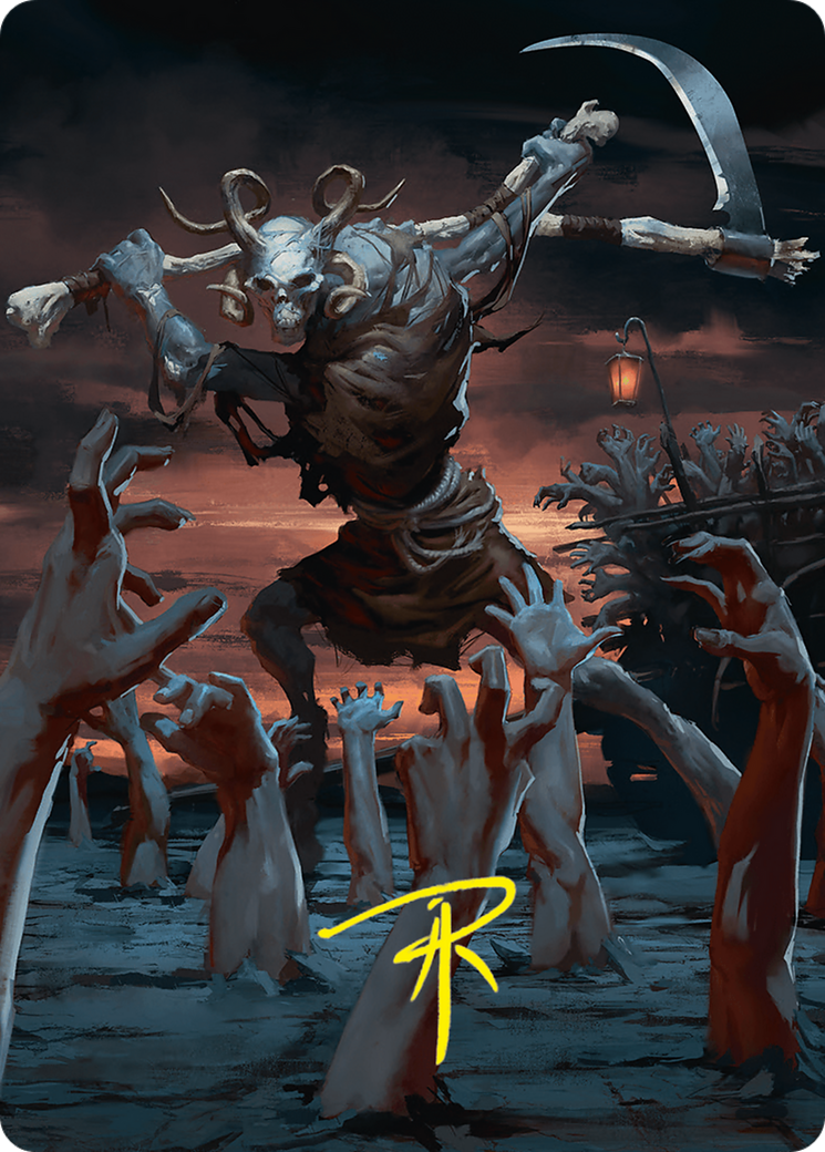 Blasphemous Edict Art Card (35/54) (Gold-Stamped Signature) [Foundations Art Series] MTG Single Magic: The Gathering | Red Claw Gaming