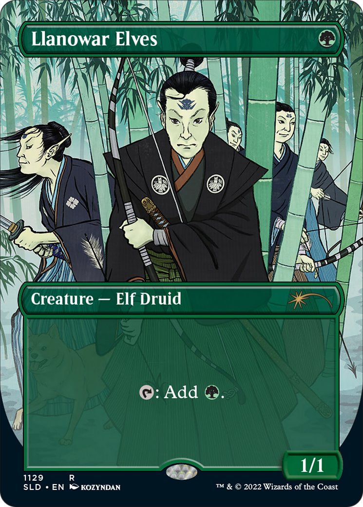 Llanowar Elves (Borderless) [Secret Lair Drop Series] MTG Single Magic: The Gathering | Red Claw Gaming