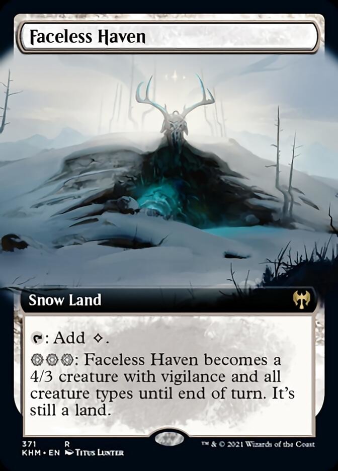 Faceless Haven (Extended Art) [Kaldheim] MTG Single Magic: The Gathering | Red Claw Gaming