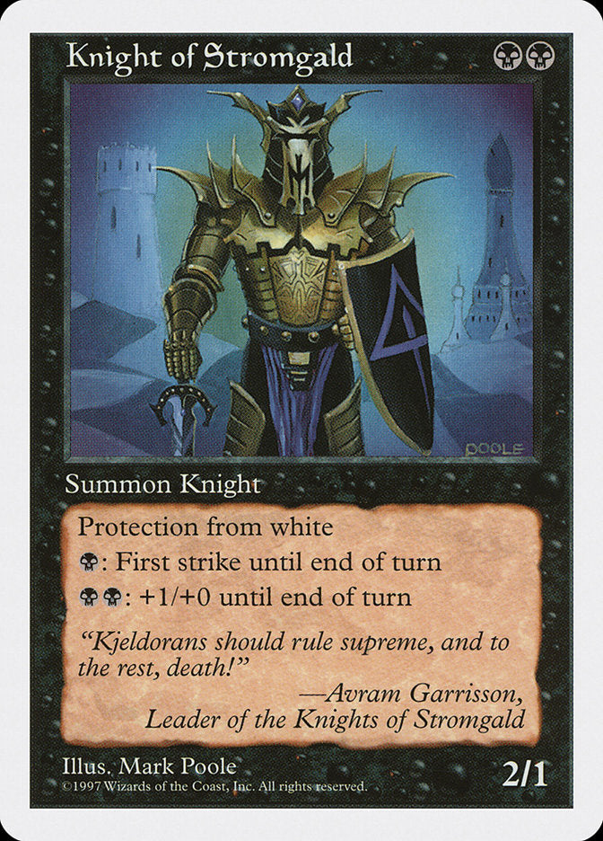 Knight of Stromgald [Fifth Edition] MTG Single Magic: The Gathering | Red Claw Gaming