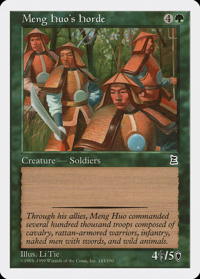 Meng Huo's Horde [Portal Three Kingdoms] MTG Single Magic: The Gathering | Red Claw Gaming