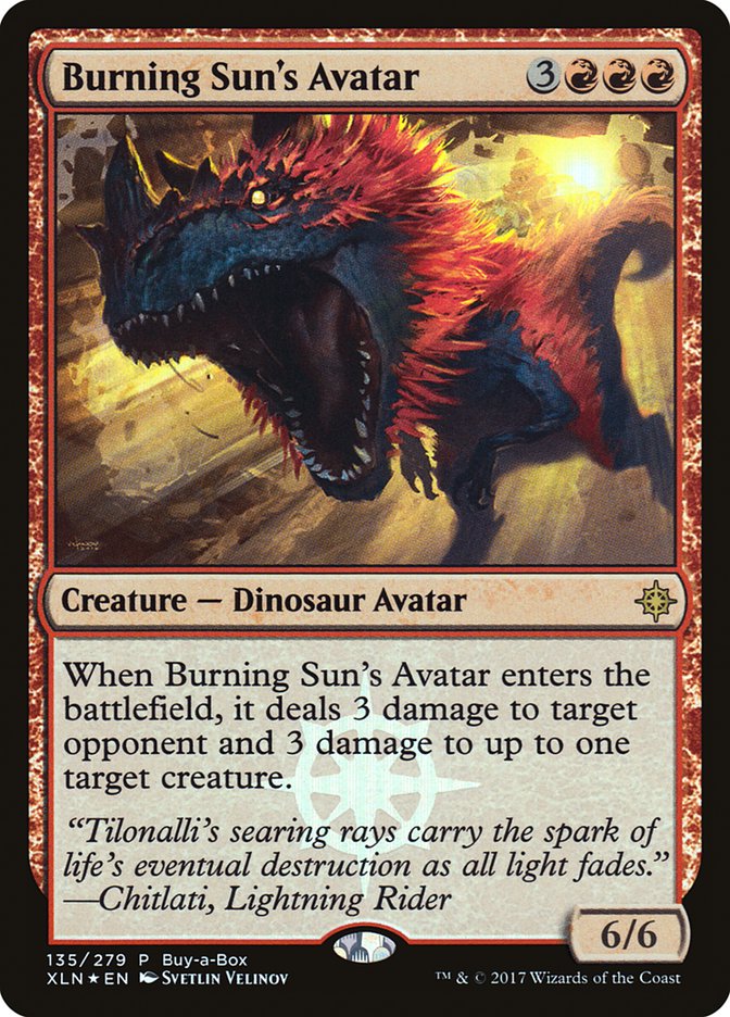 Burning Sun's Avatar (Buy-A-Box) [Ixalan Promos] MTG Single Magic: The Gathering | Red Claw Gaming