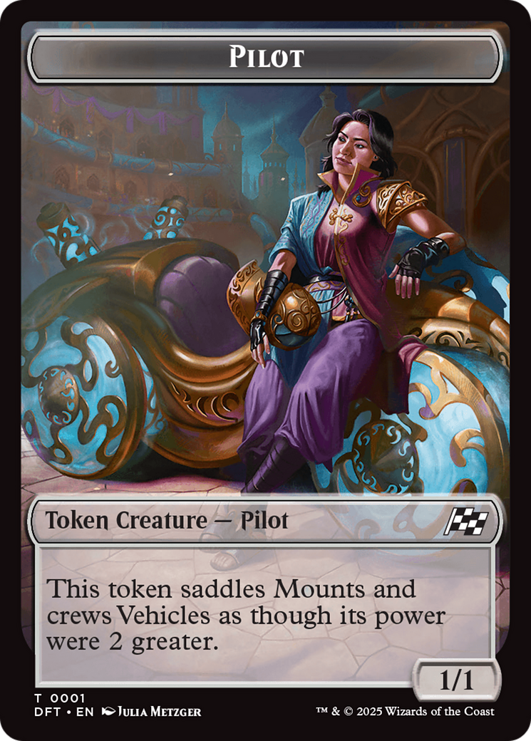 Vehicle // Pilot Double-Sided Token [Aetherdrift Tokens] MTG Single Magic: The Gathering | Red Claw Gaming