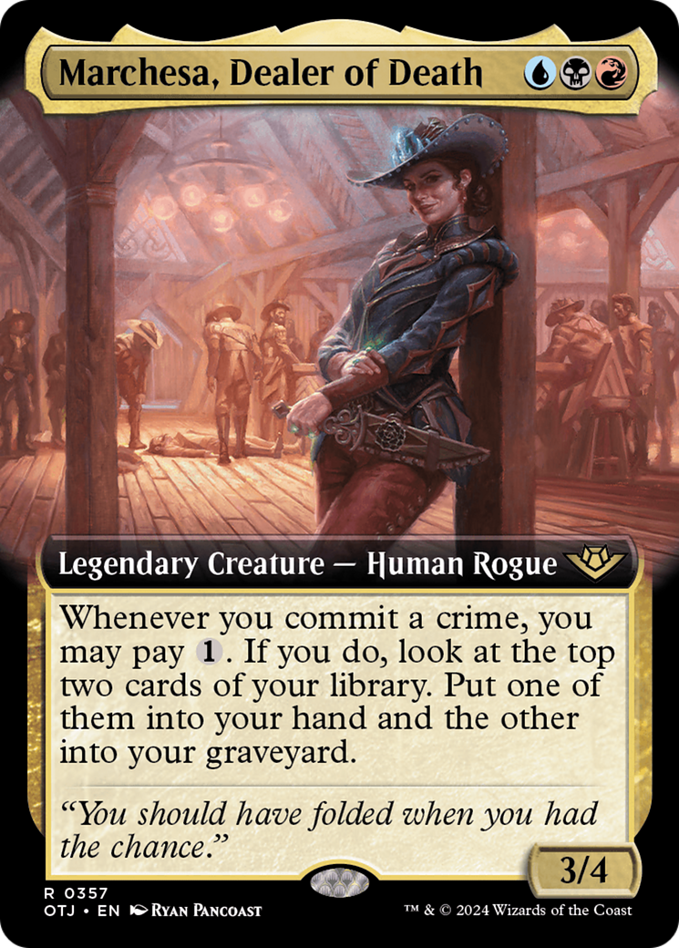 Marchesa, Dealer of Death (Extended Art) [Outlaws of Thunder Junction] MTG Single Magic: The Gathering    | Red Claw Gaming