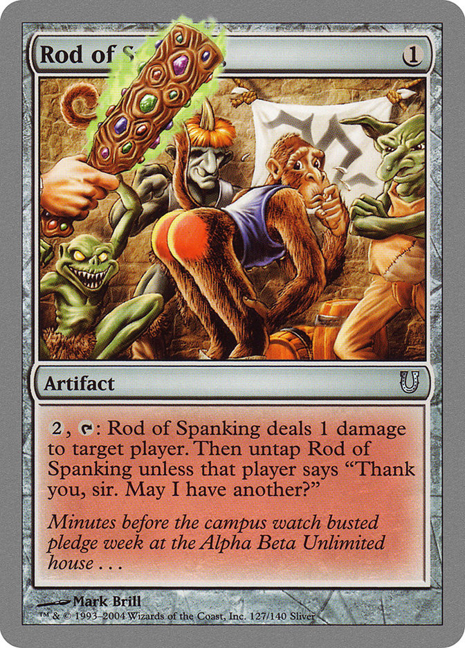 Rod of Spanking [Unhinged] MTG Single Magic: The Gathering | Red Claw Gaming