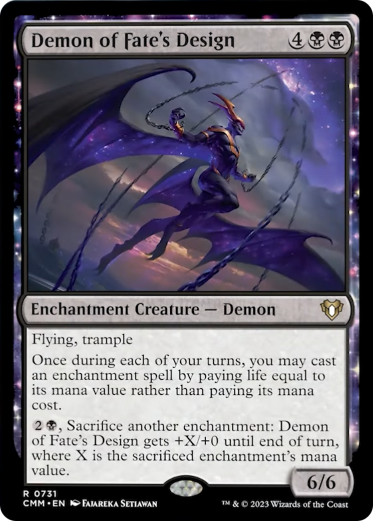 Demon of Fate's Design [Commander Masters] MTG Single Magic: The Gathering | Red Claw Gaming