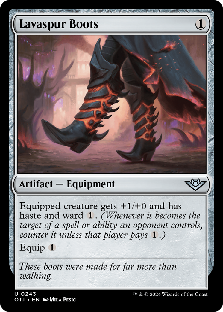 Lavaspur Boots [Outlaws of Thunder Junction] MTG Single Magic: The Gathering    | Red Claw Gaming