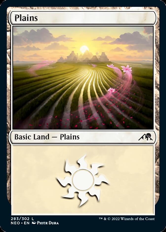 Plains (283) [Kamigawa: Neon Dynasty] MTG Single Magic: The Gathering    | Red Claw Gaming