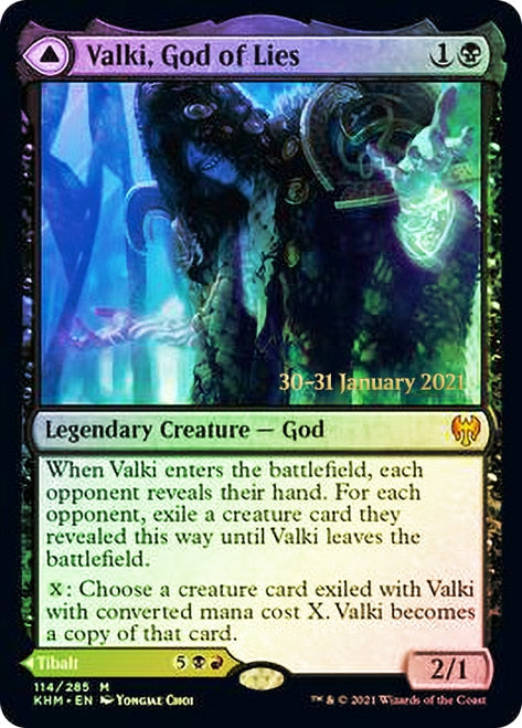 Valki, God of Lies // Tibalt, Cosmic Impostor [Kaldheim Prerelease Promos] MTG Single Magic: The Gathering | Red Claw Gaming