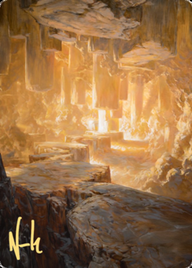 Pillarverge Pathway Art Card (Gold-Stamped Signature) [Zendikar Rising Art Series] MTG Single Magic: The Gathering | Red Claw Gaming