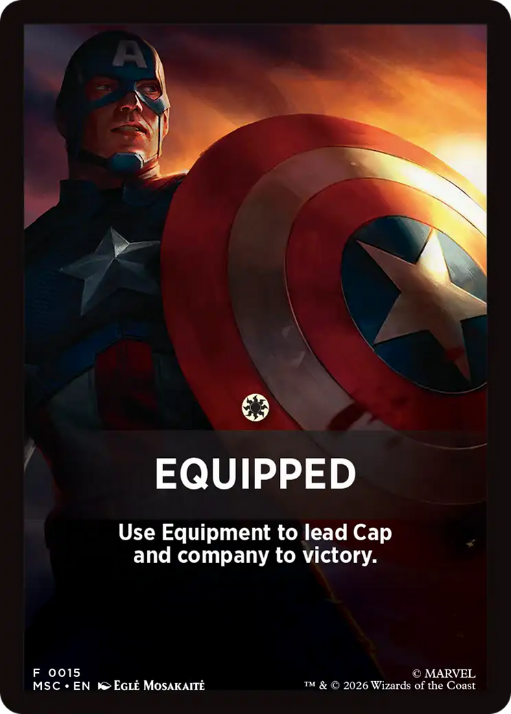 Equipped Theme Card [Marvel Super Heroes Commander] MTG Single Magic: The Gathering | Red Claw Gaming