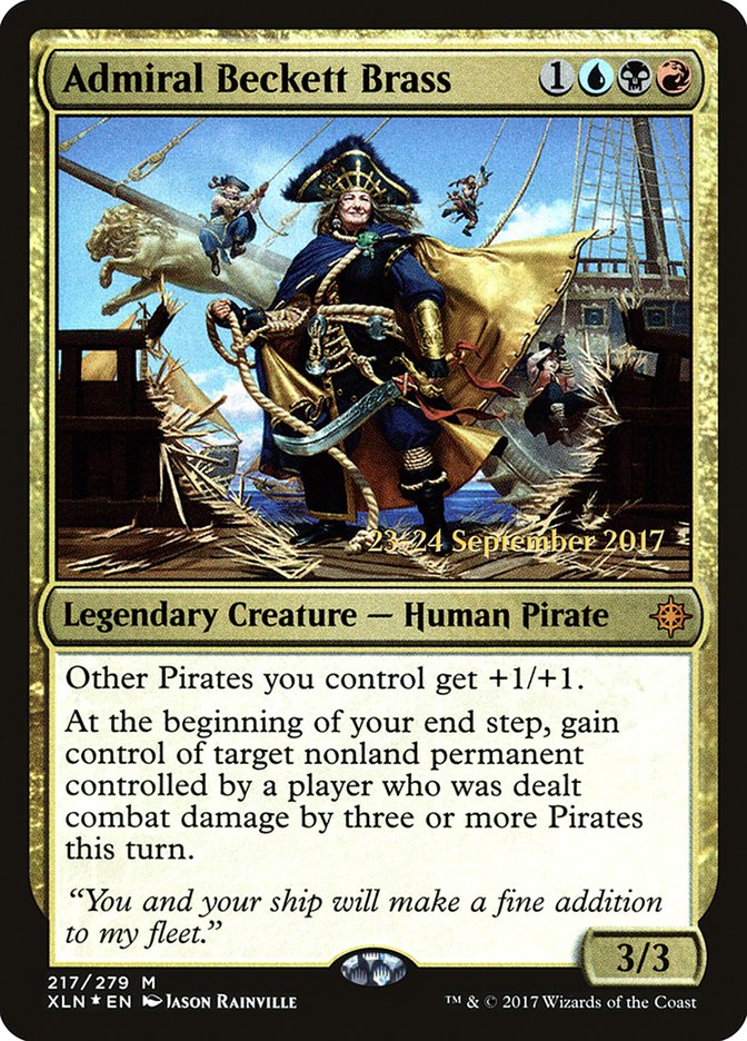 Admiral Beckett Brass [Ixalan Prerelease Promos] MTG Single Magic: The Gathering | Red Claw Gaming