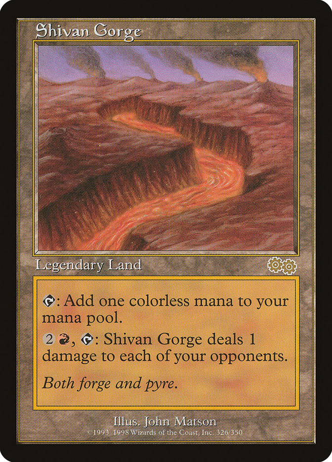 Shivan Gorge [Urza's Saga] MTG Single Magic: The Gathering | Red Claw Gaming
