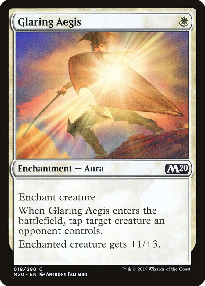 Glaring Aegis [Core Set 2020] MTG Single Magic: The Gathering | Red Claw Gaming