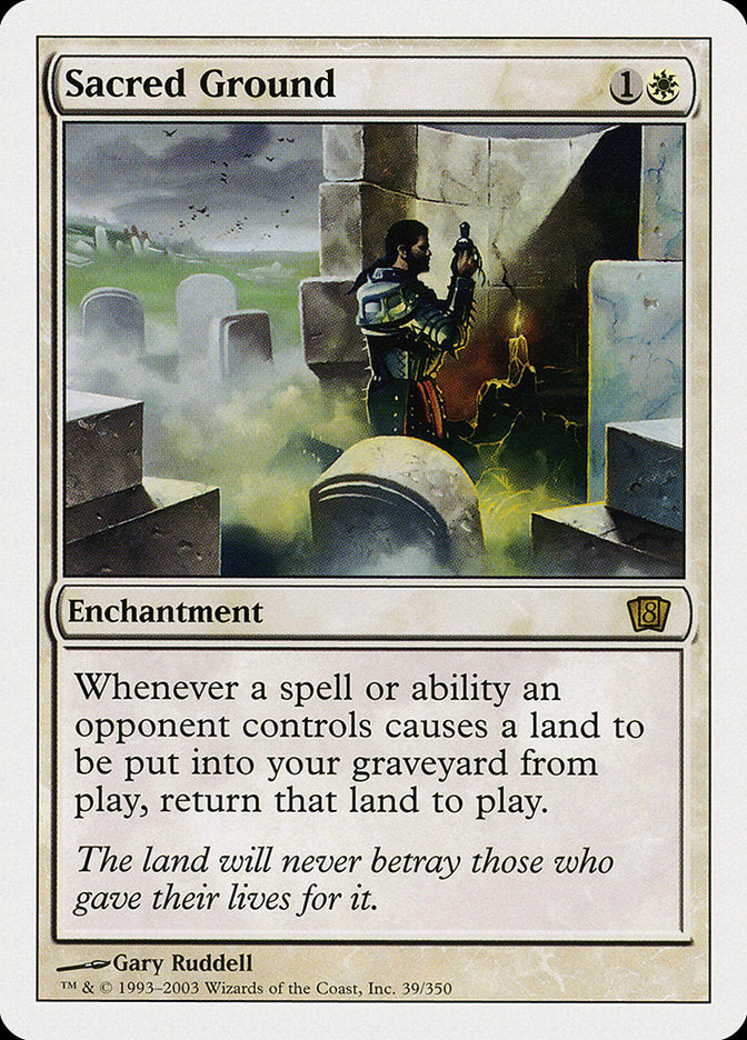 Sacred Ground [Eighth Edition] MTG Single Magic: The Gathering | Red Claw Gaming