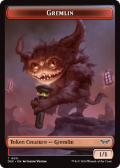 Emblem - Kaito, Bane of Nightmares // Gremlin Double-Sided Token [Duskmourn: House of Horror Tokens] MTG Single Magic: The Gathering | Red Claw Gaming