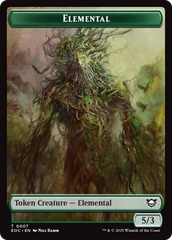 Elemental (0007) // Golem (0014) Double-Sided Token [Edge of Eternities Commander Tokens] MTG Single Magic: The Gathering | Red Claw Gaming