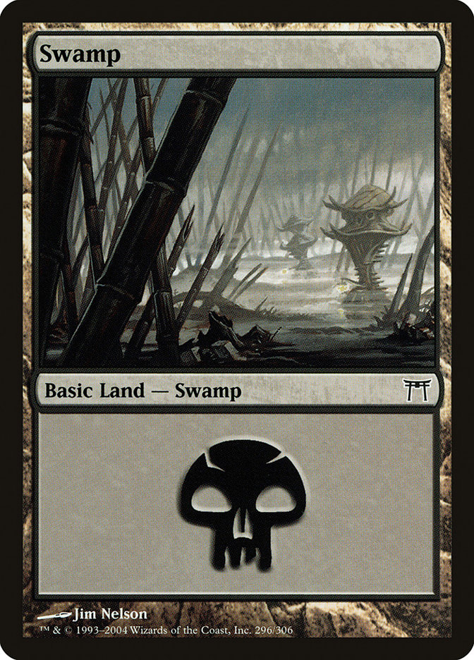 Swamp (296) [Champions of Kamigawa] MTG Single Magic: The Gathering | Red Claw Gaming