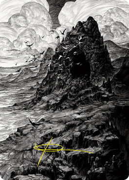 Mountain Art Card (Gold-Stamped Signature) [Innistrad: Crimson Vow Art Series] MTG Single Magic: The Gathering | Red Claw Gaming