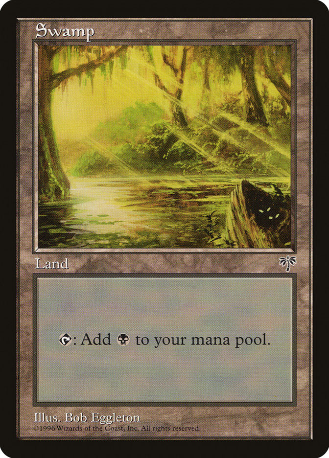 Swamp (Two Sets of Eyes Bottom Right) [Mirage] MTG Single Magic: The Gathering | Red Claw Gaming