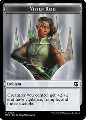 Forest Dryad // Vivien Reid Emblem Double-Sided Token [Modern Horizons 3 Commander Tokens] MTG Single Magic: The Gathering | Red Claw Gaming