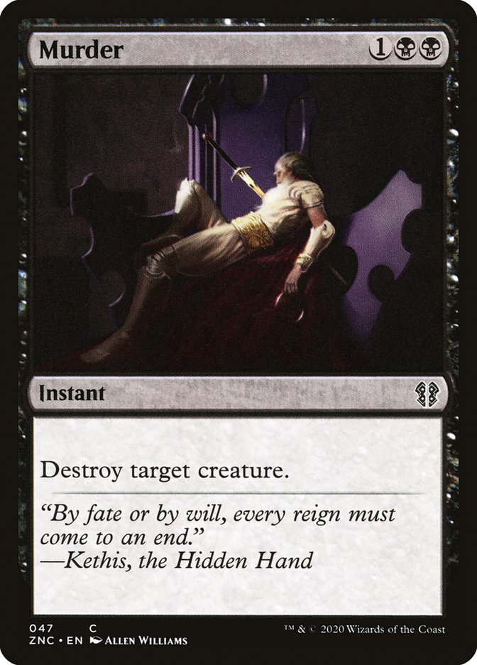 Murder [Zendikar Rising Commander] MTG Single Magic: The Gathering | Red Claw Gaming