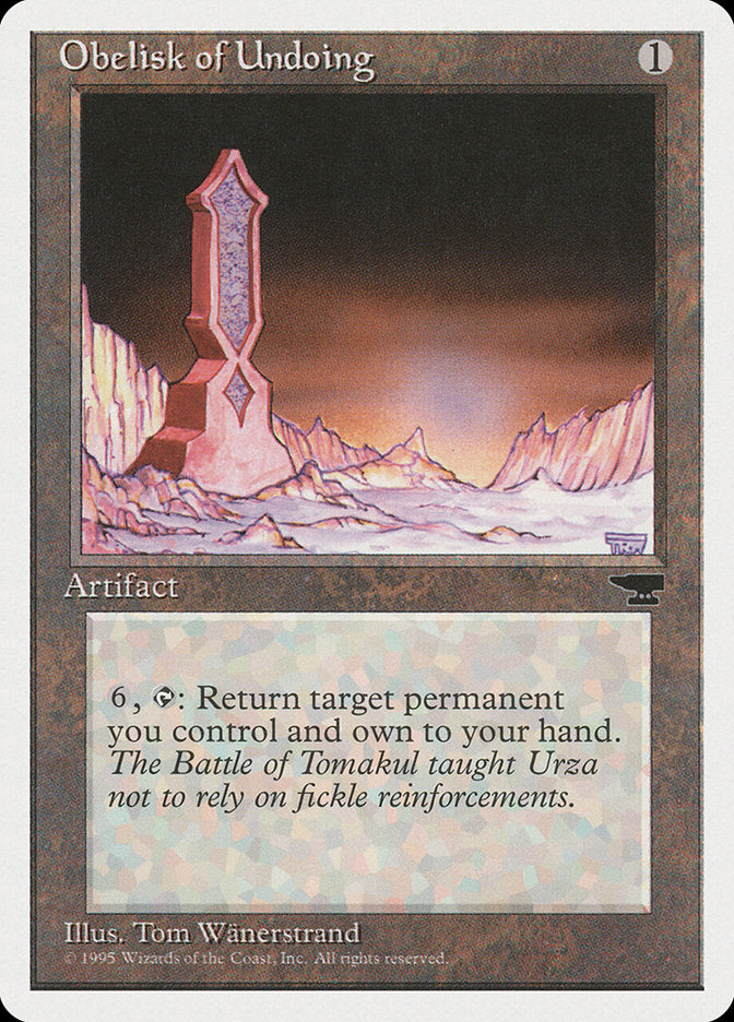 Obelisk of Undoing [Chronicles] MTG Single Magic: The Gathering | Red Claw Gaming