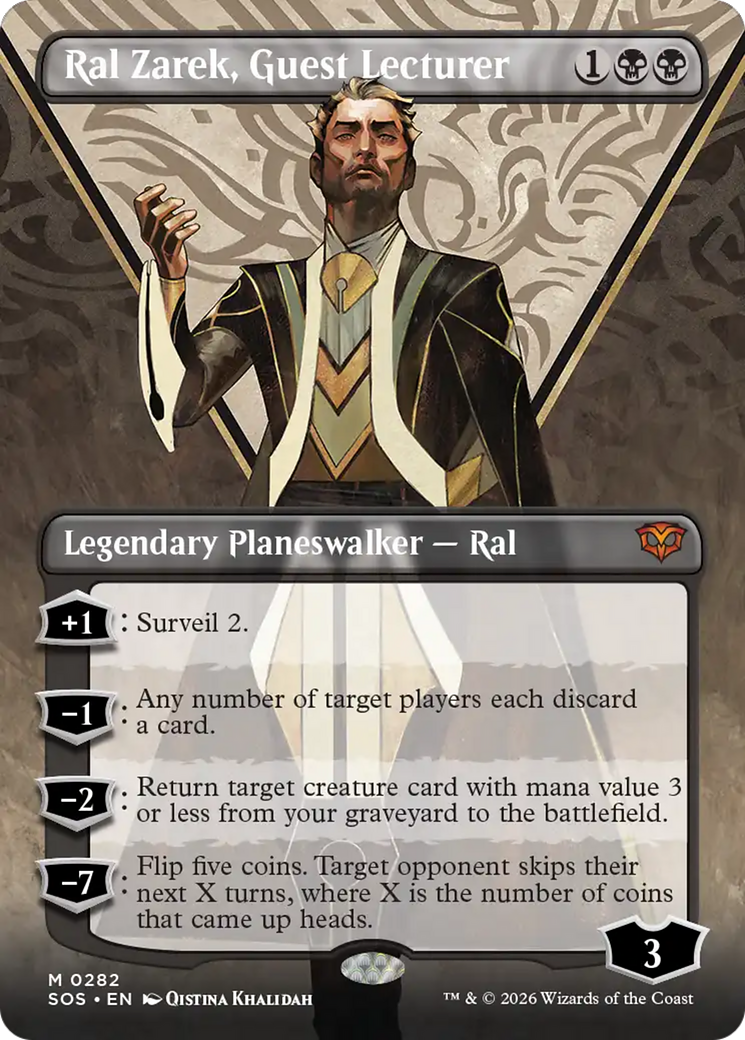 Ral Zarek, Guest Lecturer (Borderless) [Secrets of Strixhaven] MTG Single Magic: The Gathering | Red Claw Gaming